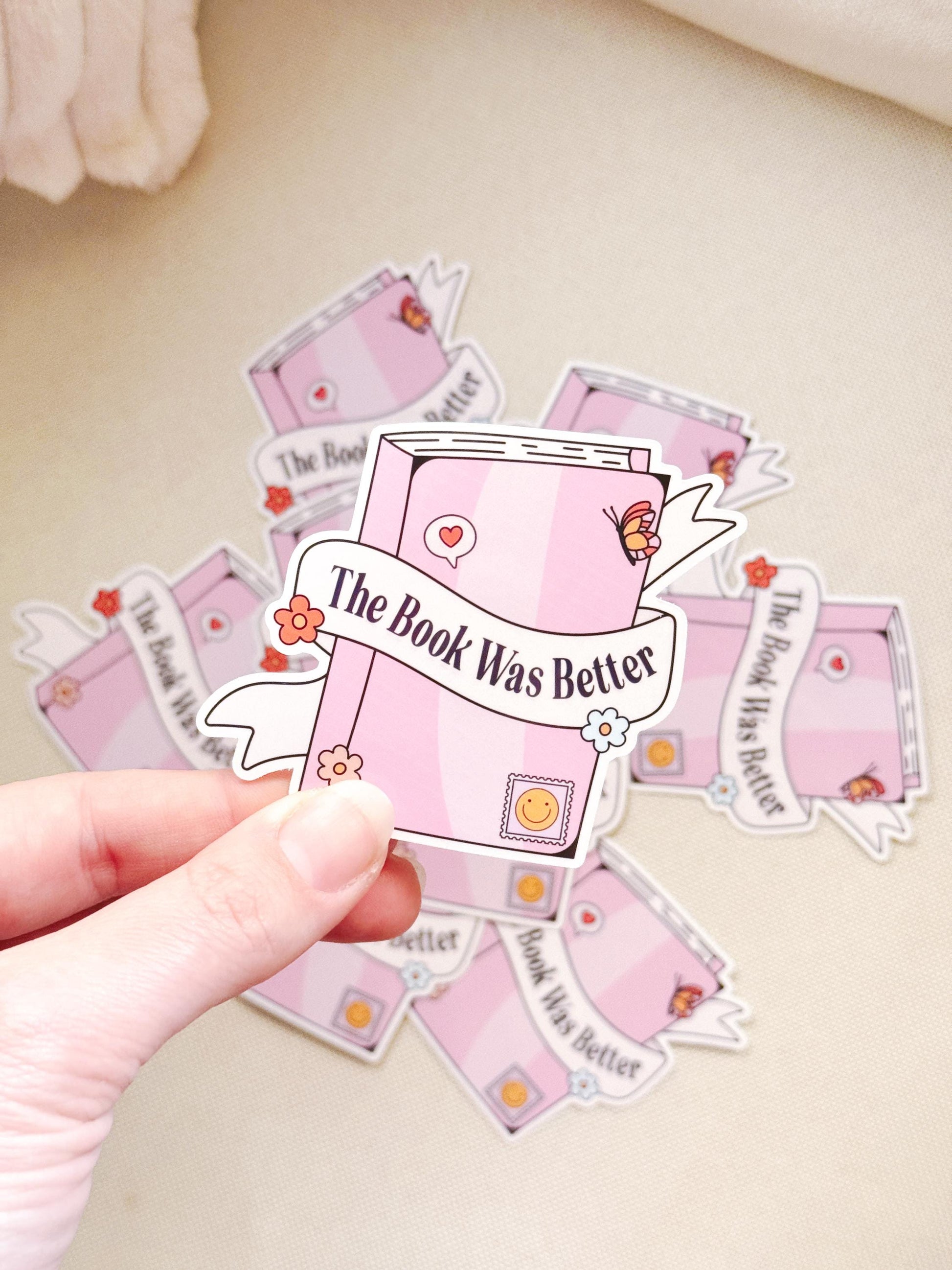 Bookish Girlie Sticker, Reading Bookish Girl Sticker, Retro Bookish Stickers, Book Lover Gift, The Book Was Better Sticker