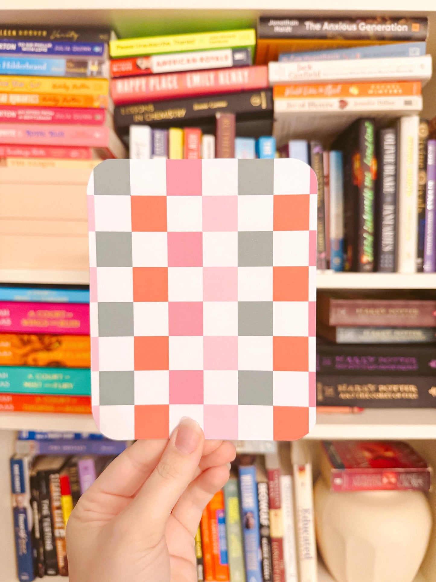 Kindle Insert, Kindle Christmas Checker Print Insert, Aesthetic Kindle Case Insert, Bookish Gift Ideas, Book Exchange Gifts