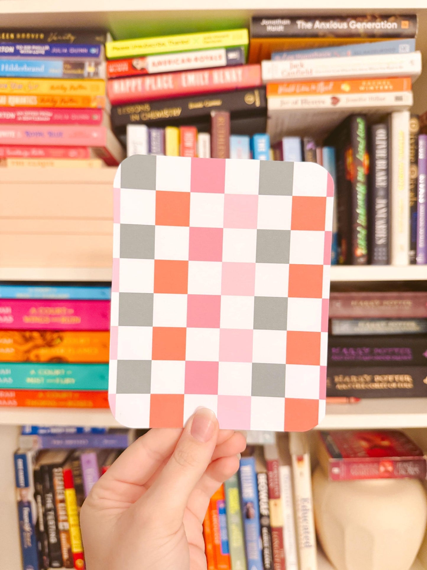 Kindle Insert, Kindle Christmas Checker Print Insert, Aesthetic Kindle Case Insert, Bookish Gift Ideas, Book Exchange Gifts