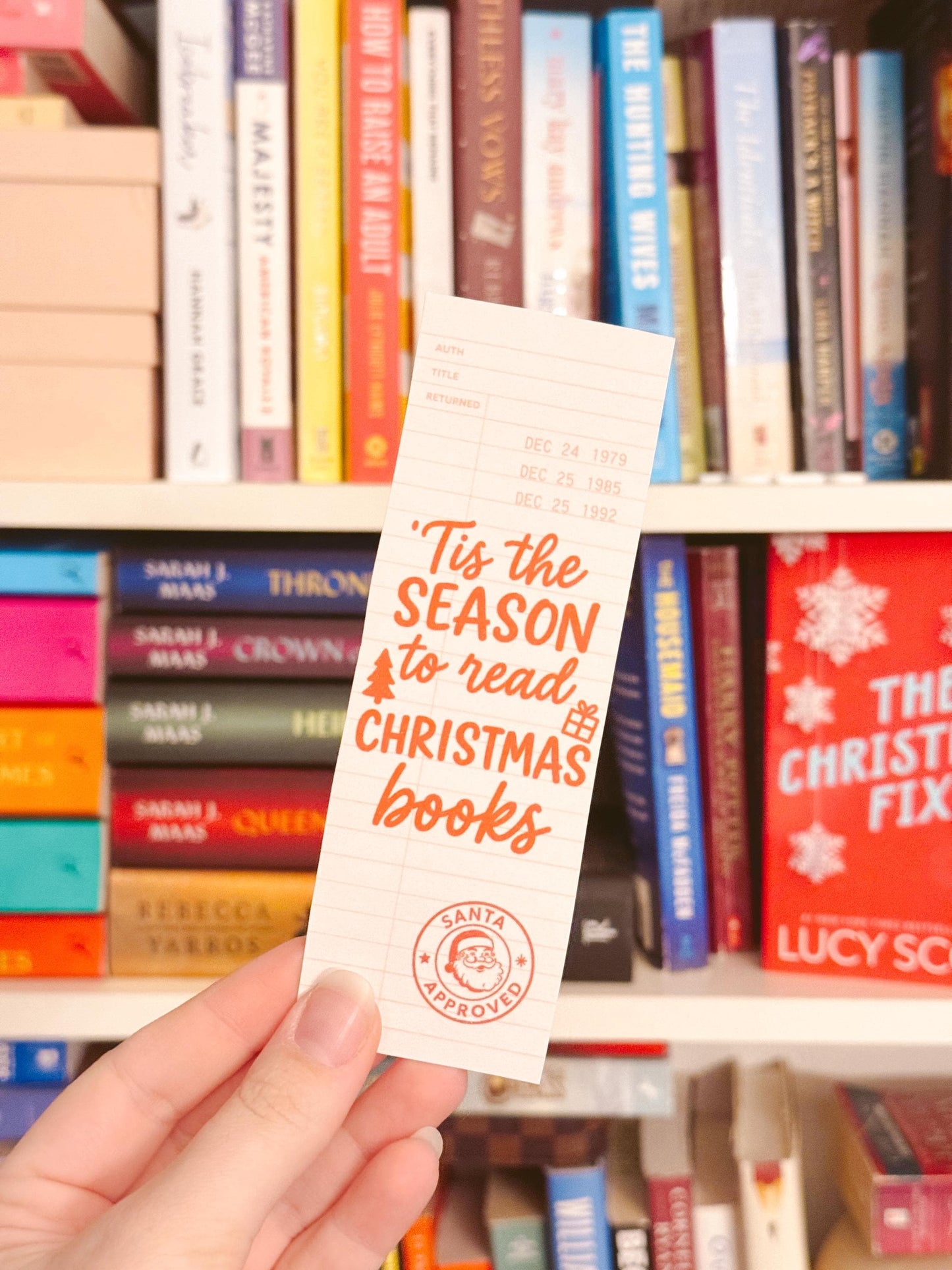 Christmas Bookish Bookmark, Holiday Christmas Double Sided Bookmark, Holiday Book Exchange, Christmas Book Theme Gift Ideas