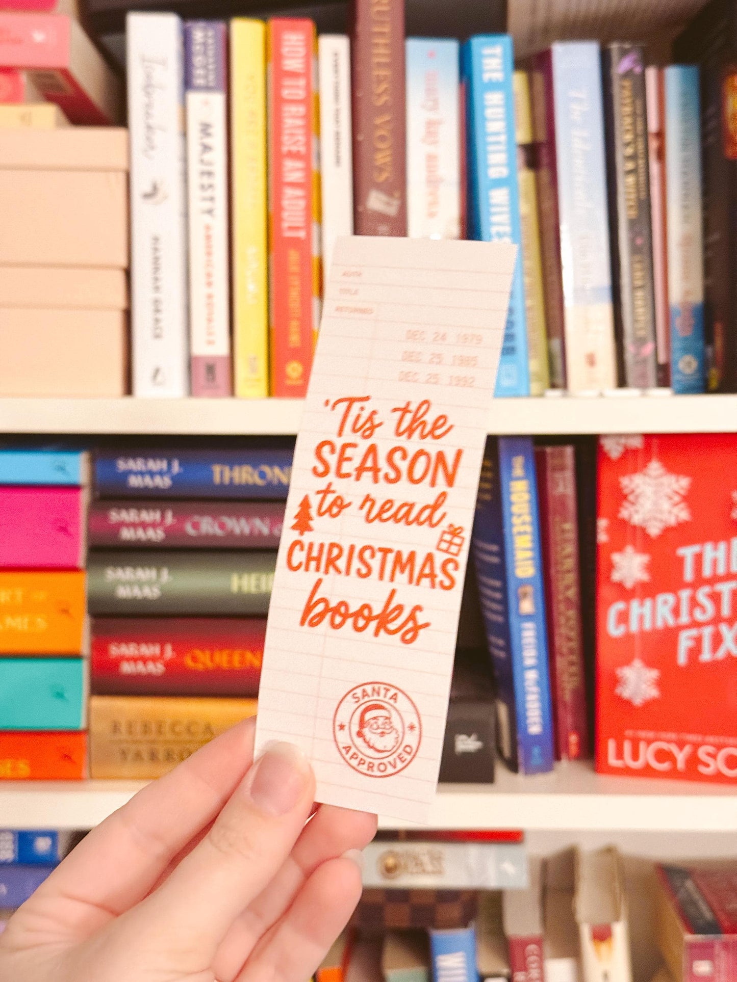 Christmas Bookish Bookmark, Holiday Christmas Double Sided Bookmark, Holiday Book Exchange, Christmas Book Theme Gift Ideas