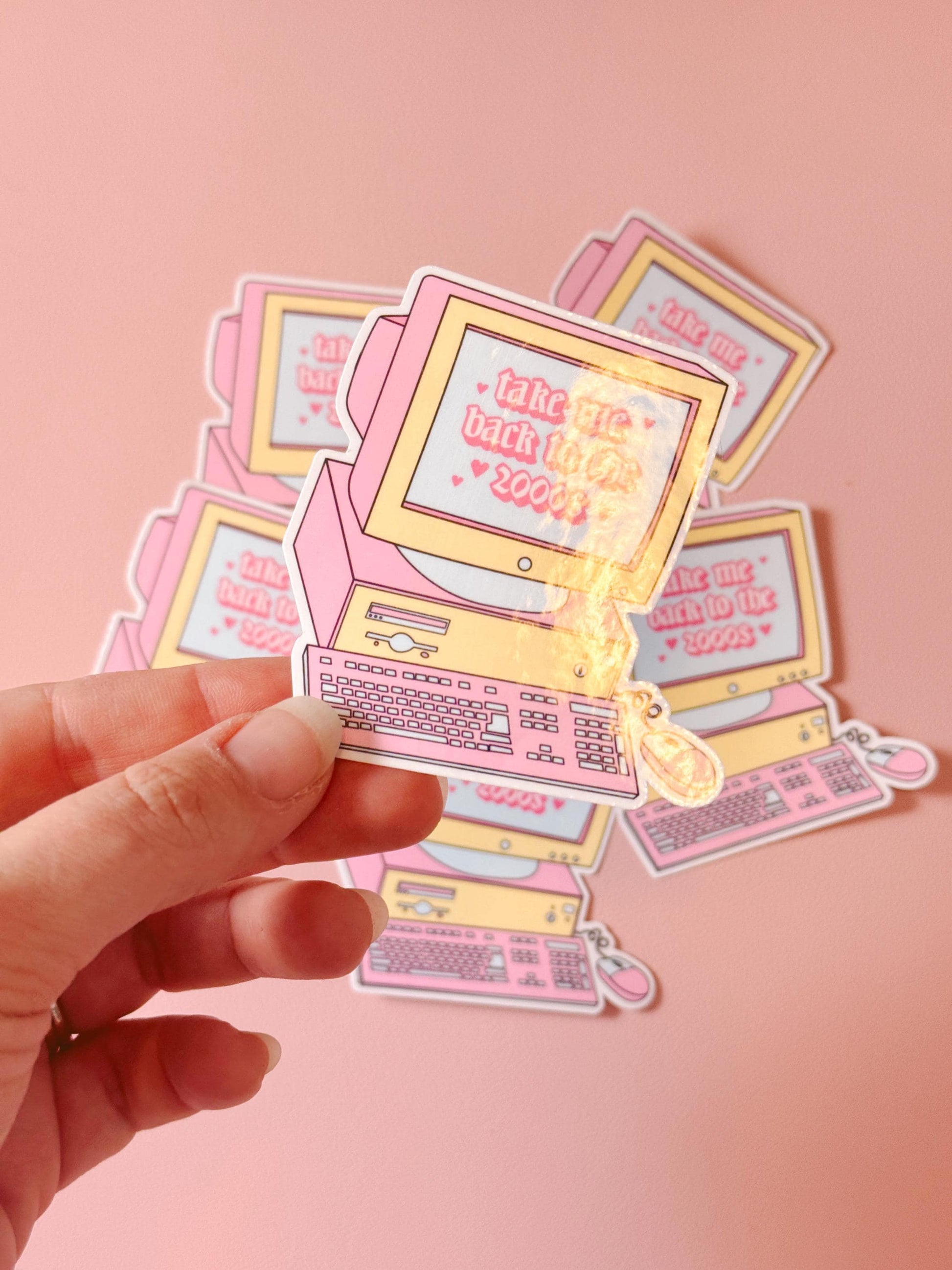 2000s Y2K Aesthetic Die Cut Sticker, Retro Y2K Sticker, Bring Back the 2000s Sticker, 2000s Aesthetic Sticker