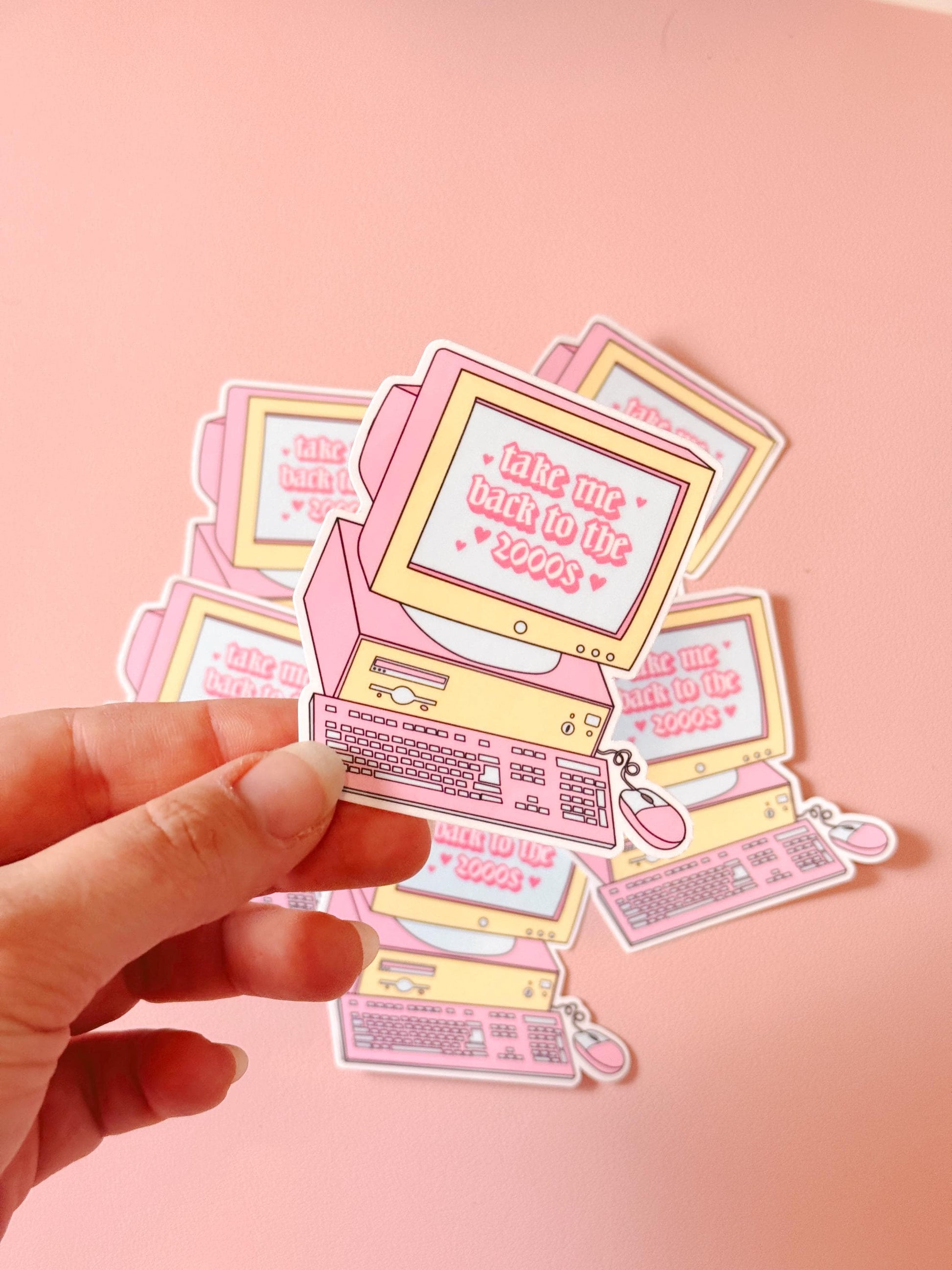 2000s Y2K Aesthetic Die Cut Sticker, Retro Y2K Sticker, Bring Back the 2000s Sticker, 2000s Aesthetic Sticker