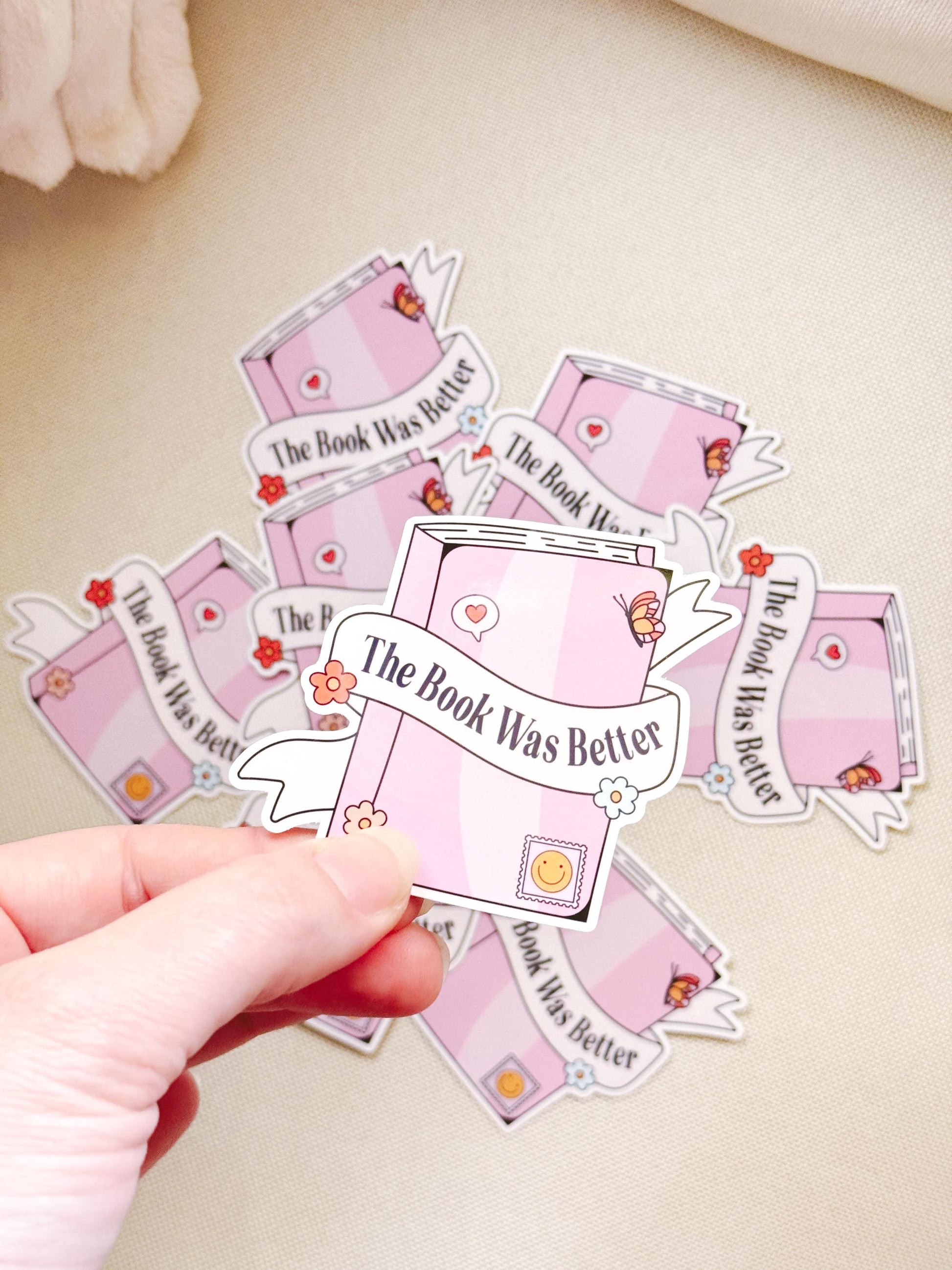 Bookish Girlie Sticker, Reading Bookish Girl Sticker, Retro Bookish Stickers, Book Lover Gift, The Book Was Better Sticker