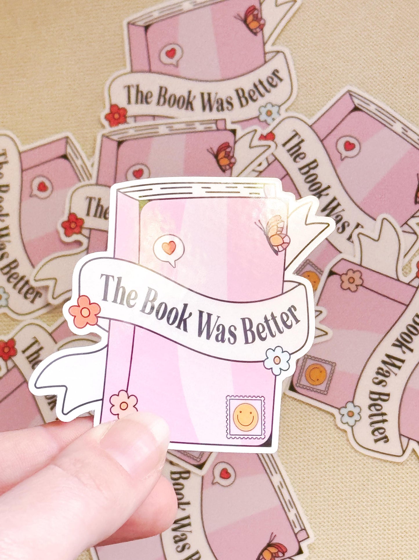 Bookish Girlie Sticker, Reading Bookish Girl Sticker, Retro Bookish Stickers, Book Lover Gift, The Book Was Better Sticker