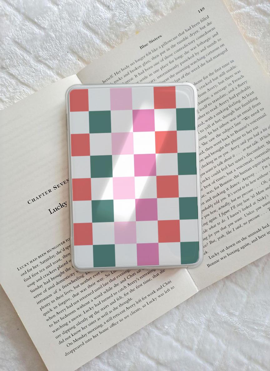 Kindle Insert, Kindle Christmas Checker Print Insert, Aesthetic Kindle Case Insert, Bookish Gift Ideas, Book Exchange Gifts