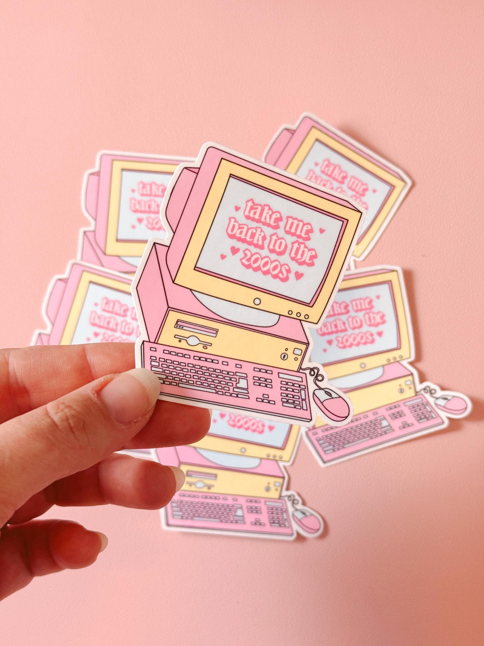 2000s Y2K Aesthetic Die Cut Sticker, Retro Y2K Sticker, Bring Back the 2000s Sticker, 2000s Aesthetic Sticker