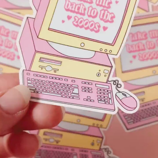2000s Y2K Aesthetic Die Cut Sticker, Retro Y2K Sticker, Bring Back the 2000s Sticker, 2000s Aesthetic Sticker