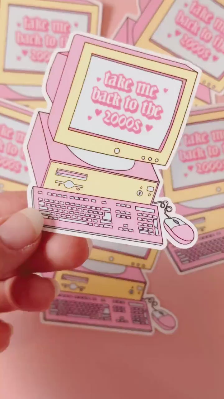 2000s Y2K Aesthetic Die Cut Sticker, Retro Y2K Sticker, Bring Back the 2000s Sticker, 2000s Aesthetic Sticker