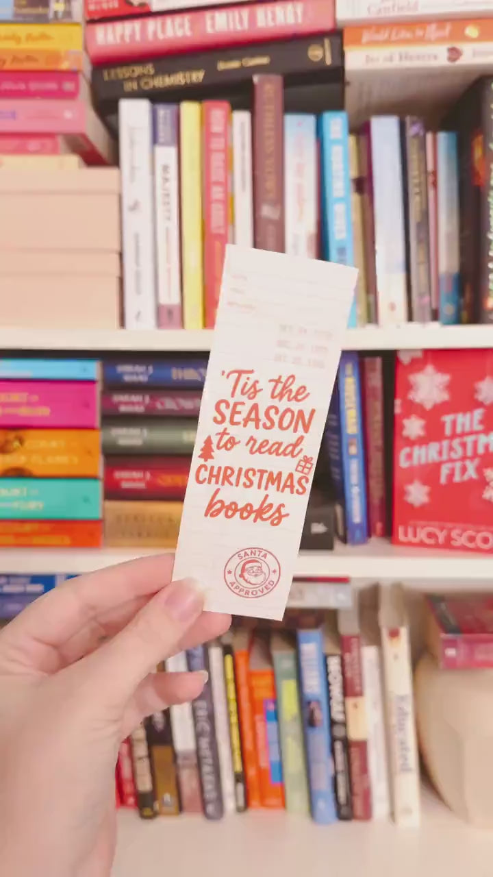 Christmas Bookish Bookmark, Holiday Christmas Double Sided Bookmark, Holiday Book Exchange, Christmas Book Theme Gift Ideas