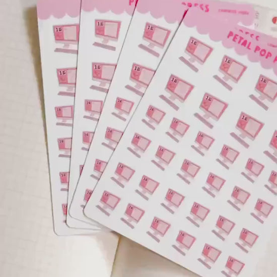 Computer Icon Doodle Stickers, Work Icon Stickers, Doodle Planner Stickers, Doodle Computer Work Planner Stickers, Work Stickers