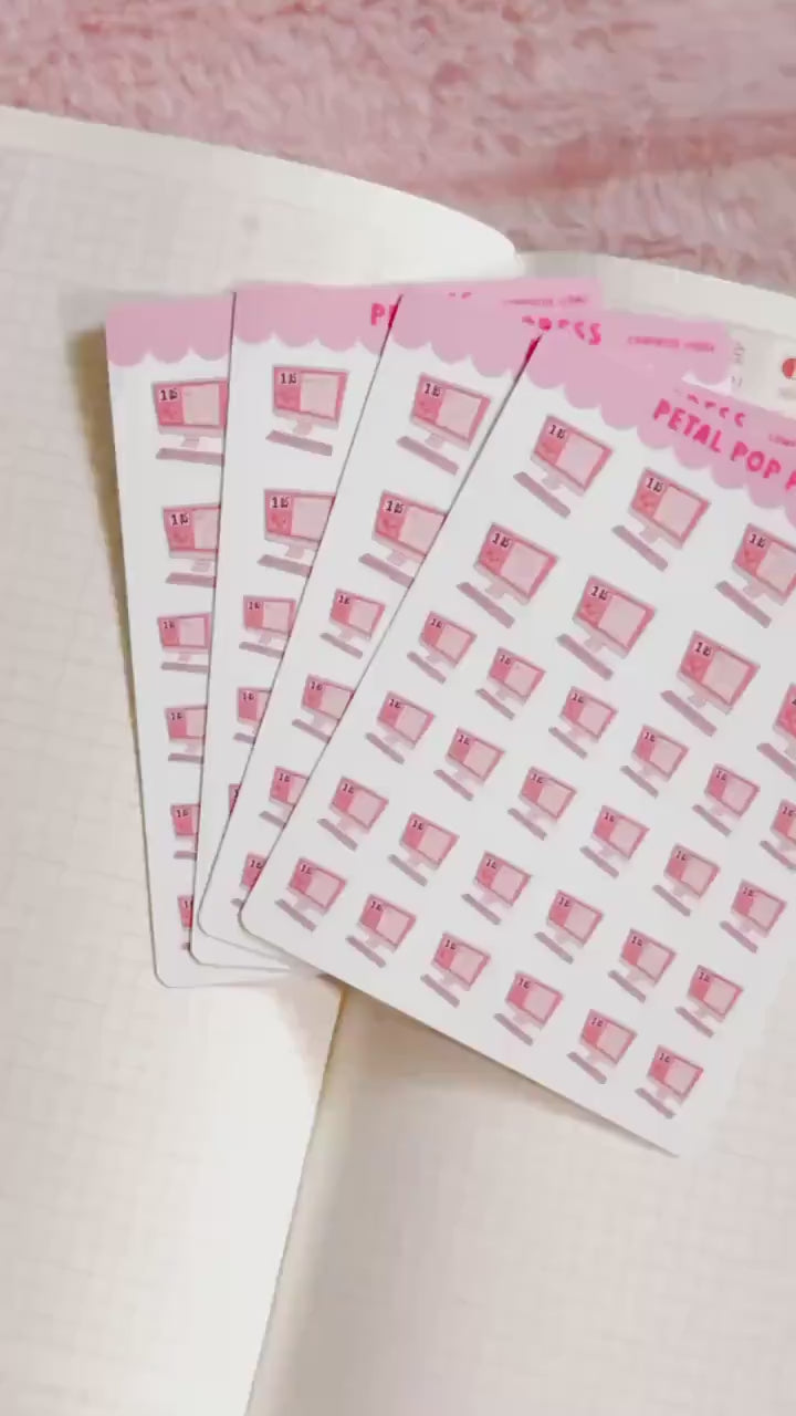 Computer Icon Doodle Stickers, Work Icon Stickers, Doodle Planner Stickers, Doodle Computer Work Planner Stickers, Work Stickers