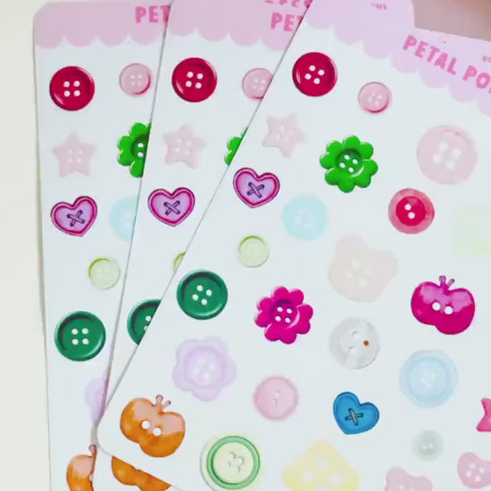 Junk Journaling Buttons Ephemera Stickers, Junk Journal Stickers, Stickers for Junk Journal Spreads, Buttons Junk Journal Stickers