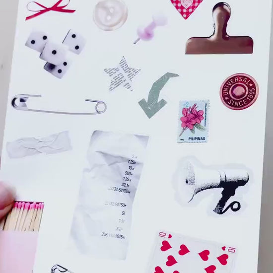 Junk Journaling Ephemera Stickers, Junk Journal Stickers, Stickers for Junk Journal Spreads, Realistic Junk Journal Stickers