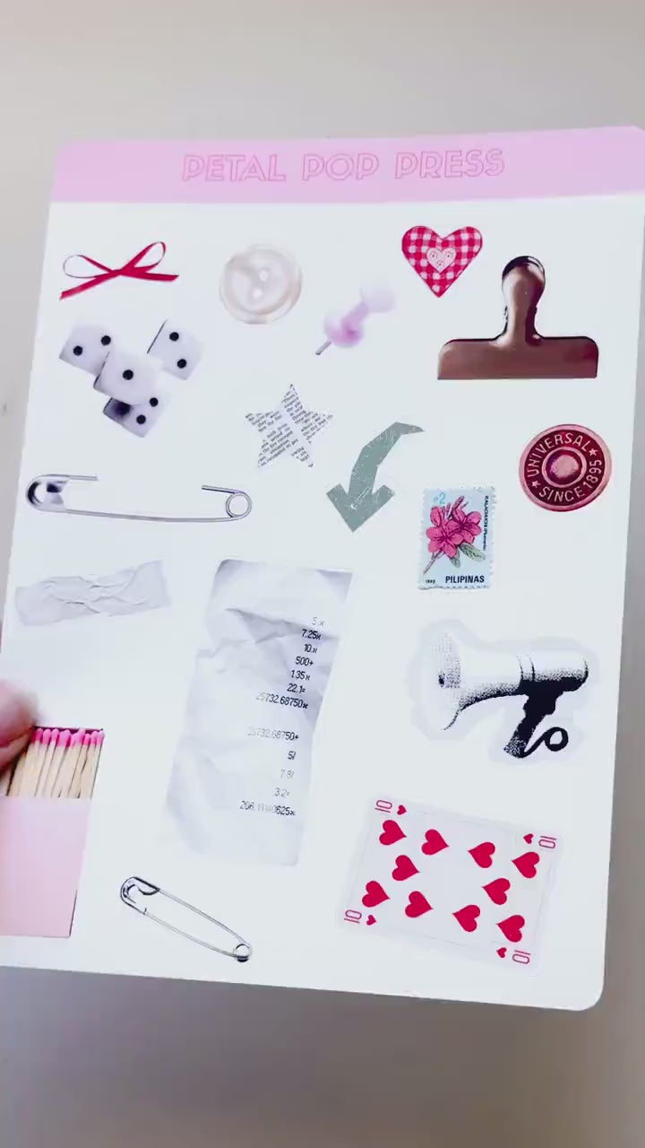 Junk Journaling Ephemera Stickers, Junk Journal Stickers, Stickers for Junk Journal Spreads, Realistic Junk Journal Stickers