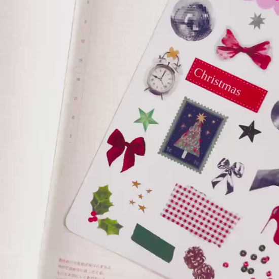 Christmas Collage Stickers: Junk Journal Ephemera, Planner Stickers