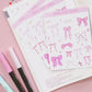Coquette Pink Bows Sticker Sheet, Decorative Junk Journal Bows Sticker Sheet, Bows Decorative Stickers for Planners