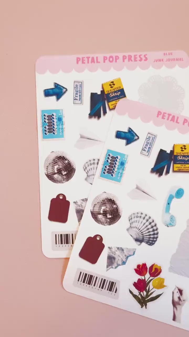 Junk Journaling Ephemera Stickers, Junk Journal Stickers, Stickers for Junk Journal Spreads, Realistic Junk Journal Stickers